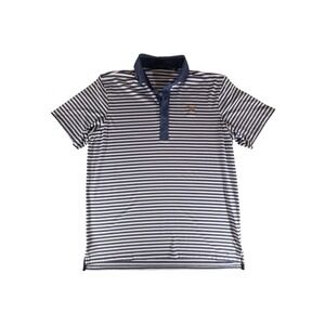Greyson Shirt Adult Extra Large Blue Pink Striped Golf Stretch Polo Mens